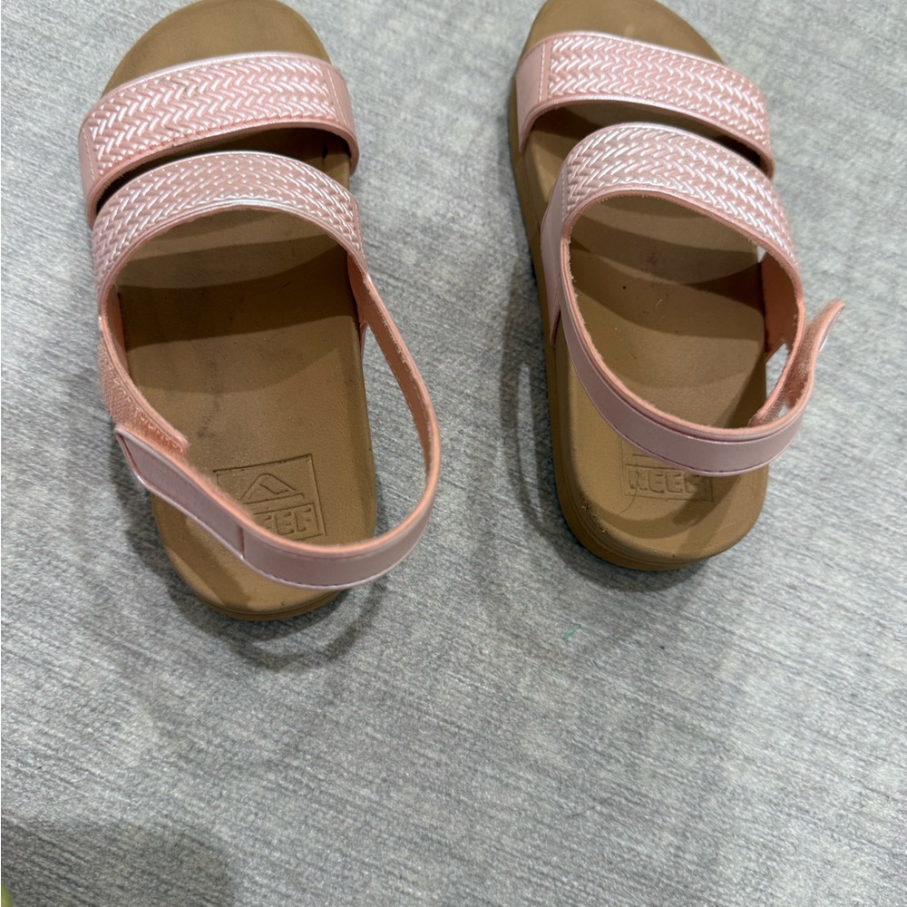 Reef Pink and Tan Kids Sandals